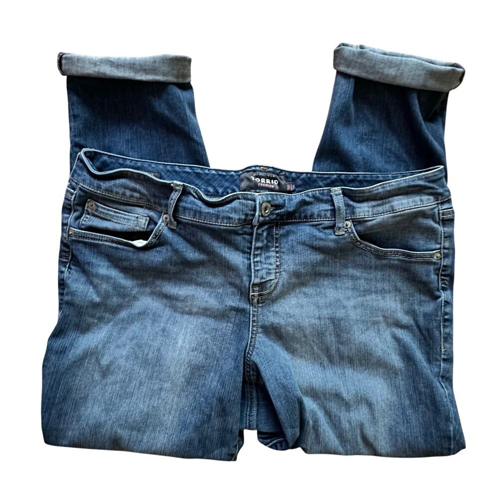 TORRID x Women's Medium Wash Blue Denim Blue Jeans Boyfriend Size 18R
